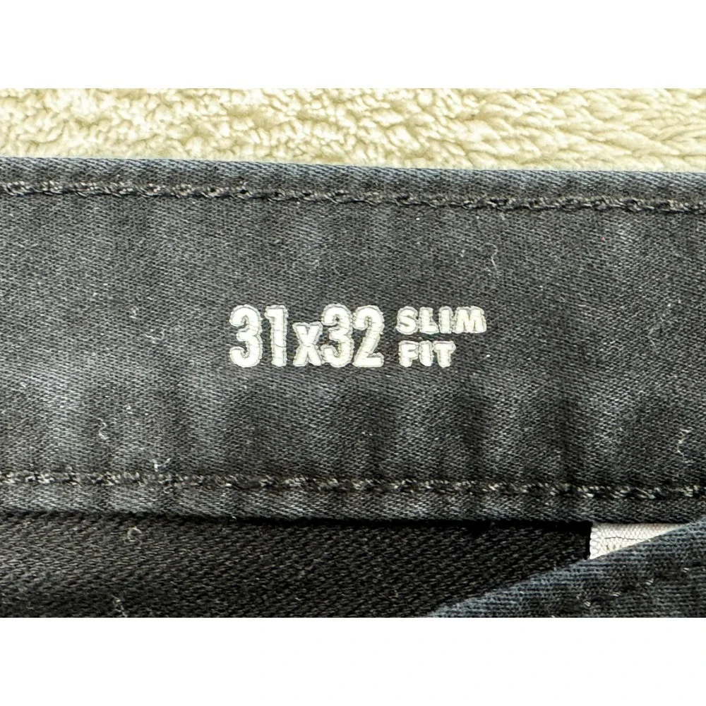 Banana Republic Mens Travel Jean Slim Fit Black Denim Jeans 31x32 Meas: 31x30
